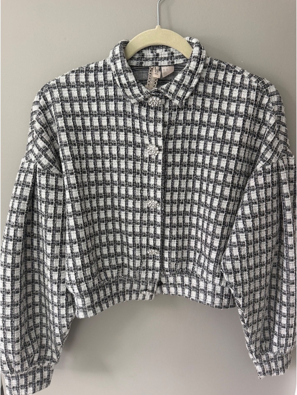 H&M Cropped Tweed Jacket